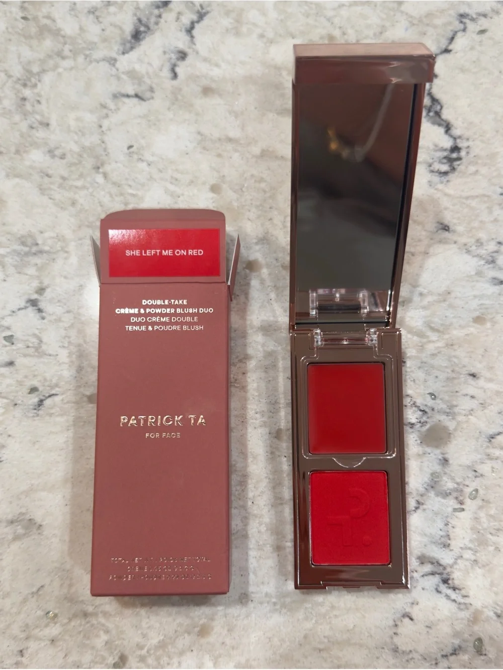 New in Box Patrick TA Mini Major Headlines Double Take Crème & Powder Blush Duo